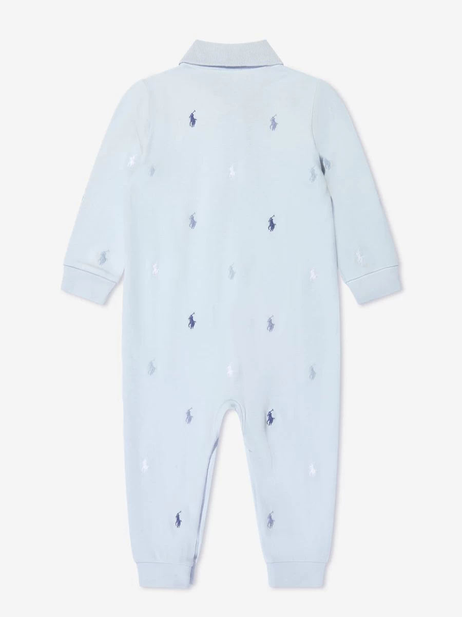 Ralph Lauren Kids Baby Boys Long Sleeve Romper - Soft Cotton One-Piece Outfit for Infants