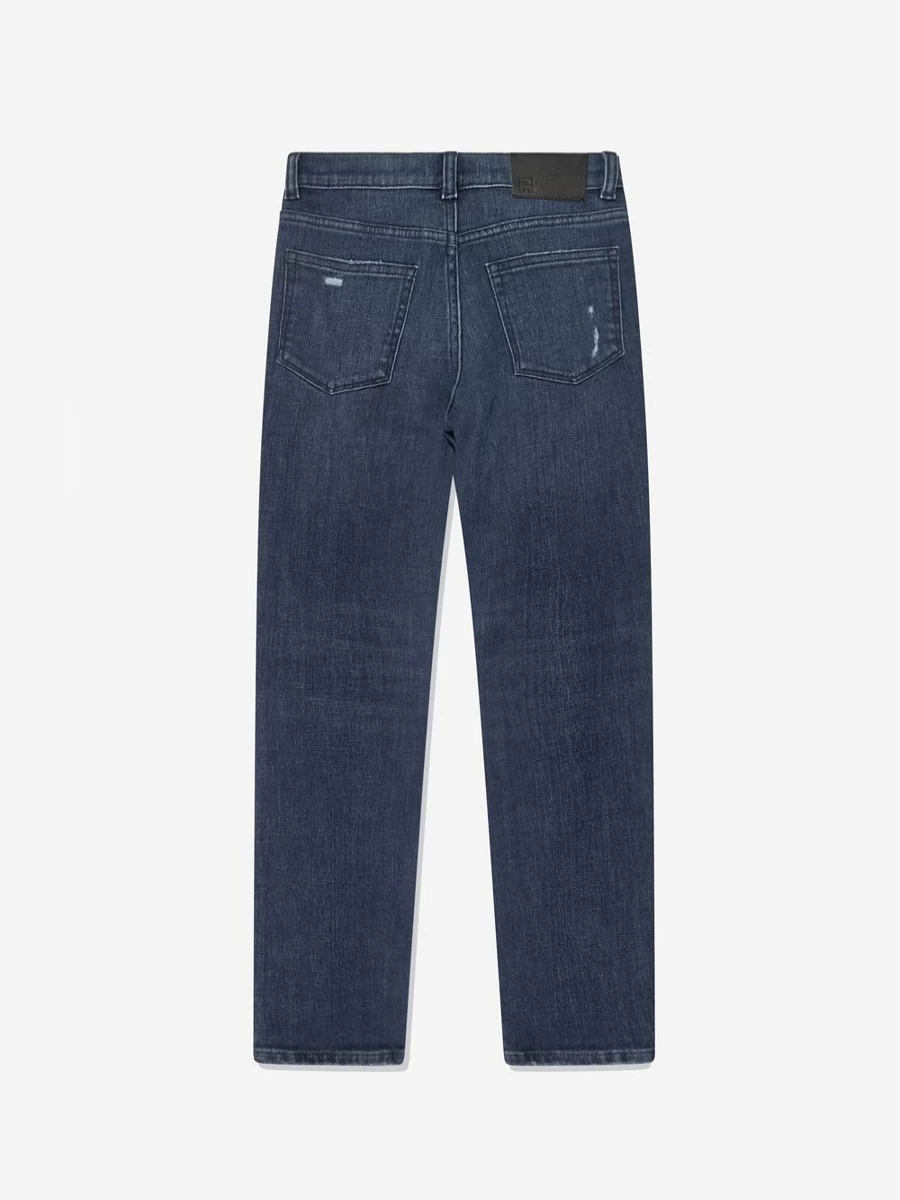 DL1961 Boys Brady Distressed Slim Fit Blue Jeans for Kids