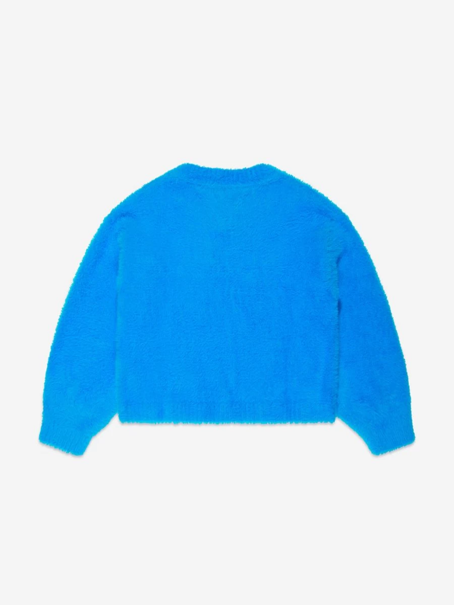 Tommy Hilfiger Girls Blue Monogram Soft Sweater for Kids
