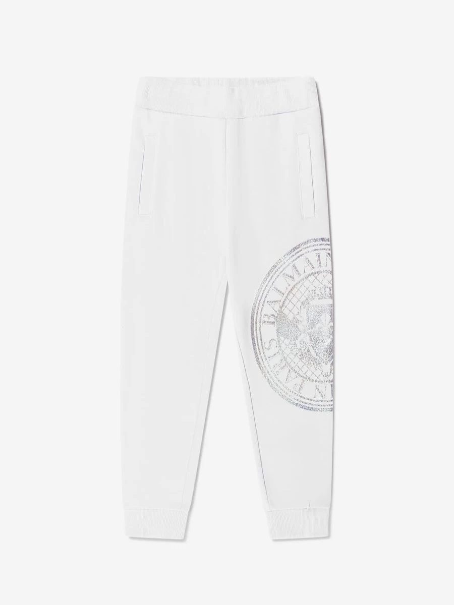 Balmain Teen Boys Grey Logo Joggers - Stylish Casual Pants for Teens