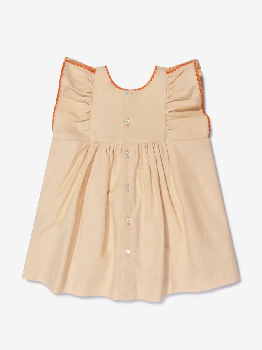Bonpoint Baby Girls Cotton Embroidered Dress - Elegant & Comfortable