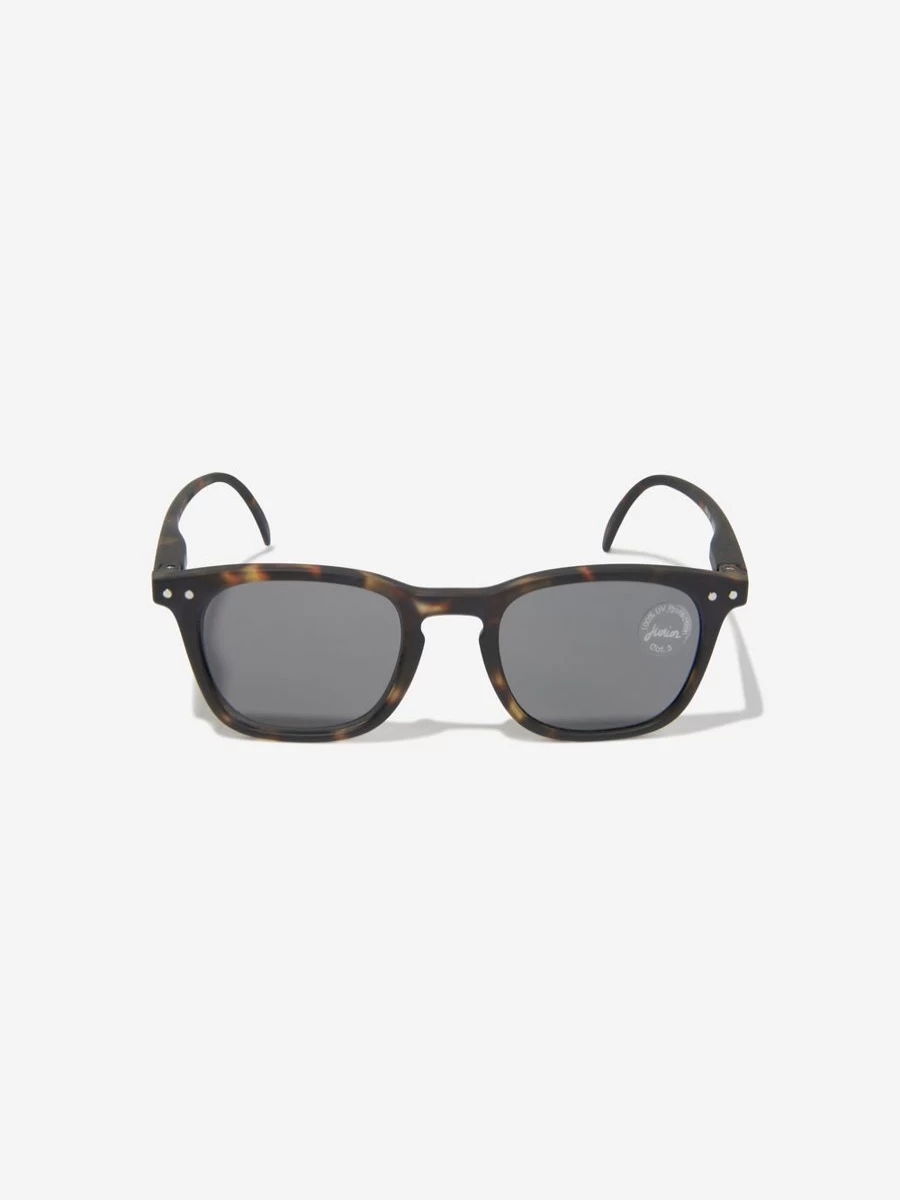 Izipizi Boys' Trapeze Sunglasses for Kids - Classic Brown Frame, UV Protection, Lightweight & Durable