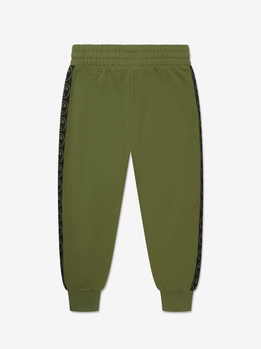 Moschino Kids Boys Green Milano Logo Joggers Pants