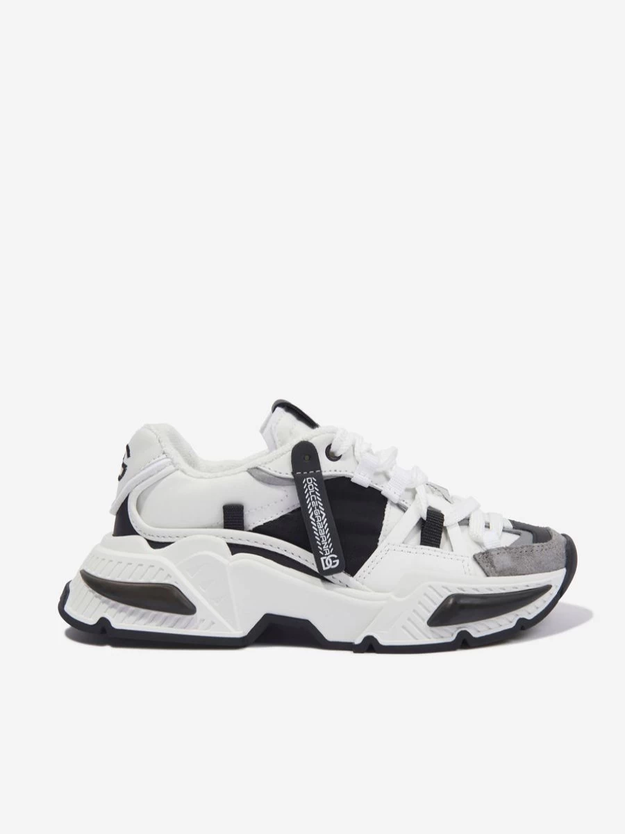Dolce & Gabbana Kids Boys White Airmaster Mixed Material Trainers