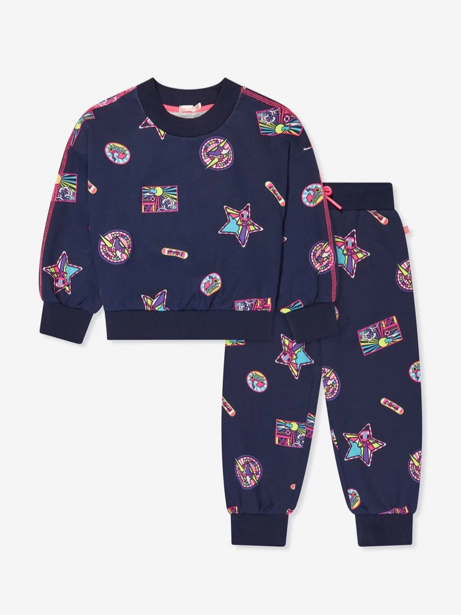 Billieblush Navy Badge Print Tracksuit for Teen Girls