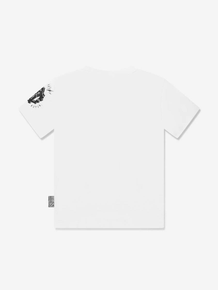 Roberto Cavalli Boys White Eagle Print T-Shirt