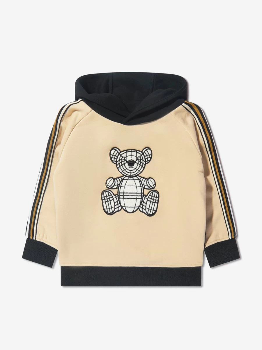 Burberry Kids Boys Beige Talbot Hoodie | Classic Cotton Pullover for Boys