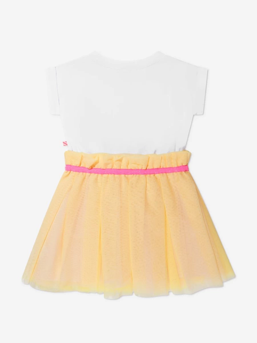 "Billieblush Girls White Party Dress - Elegant Children's Formal Wear"