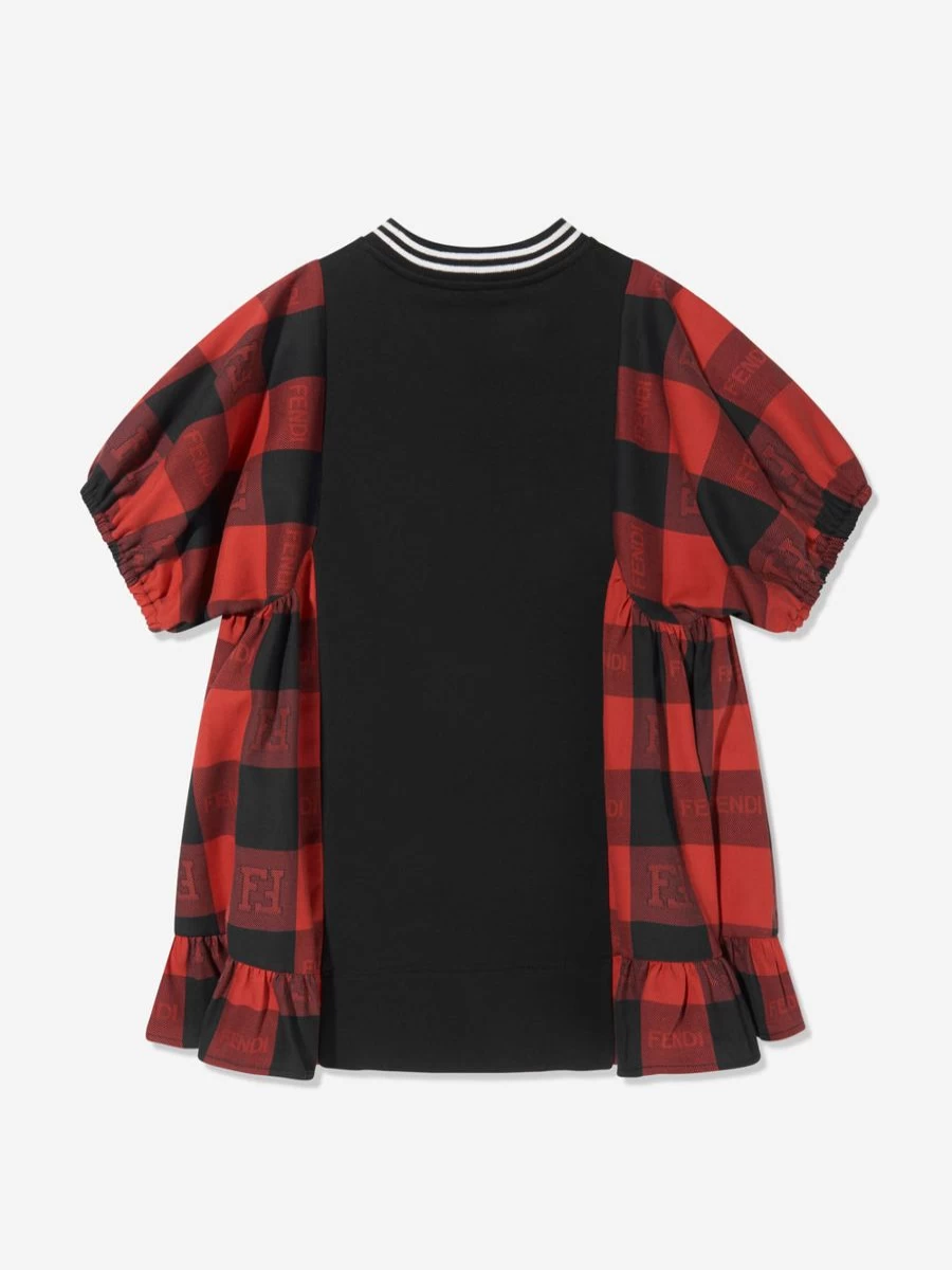 Fendi Kids Teen Checked A-Line Dress | Stylish Girls' Dress by Childsplay Clothing