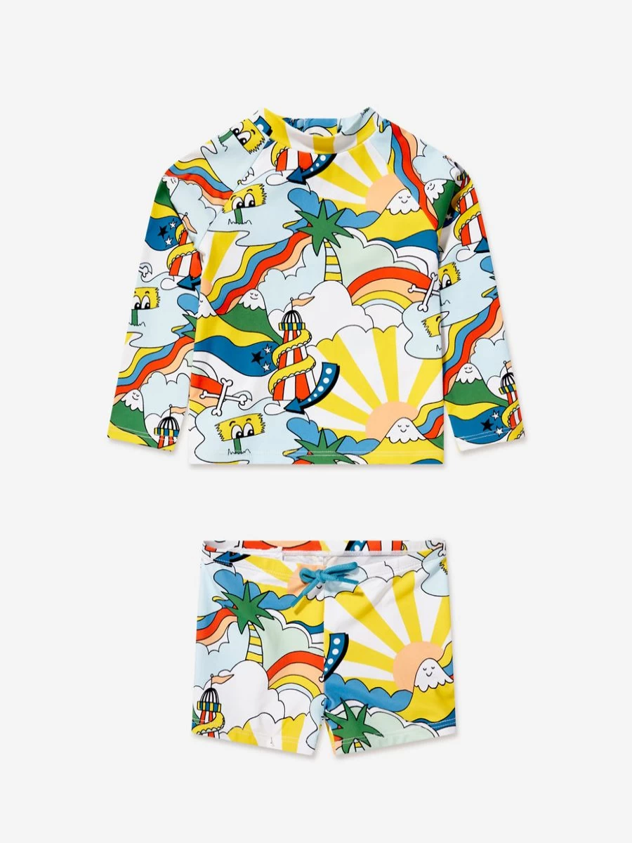 Stella McCartney Kids Baby Boys Colorful Swim Set - Multicolored Beachwear for Infants