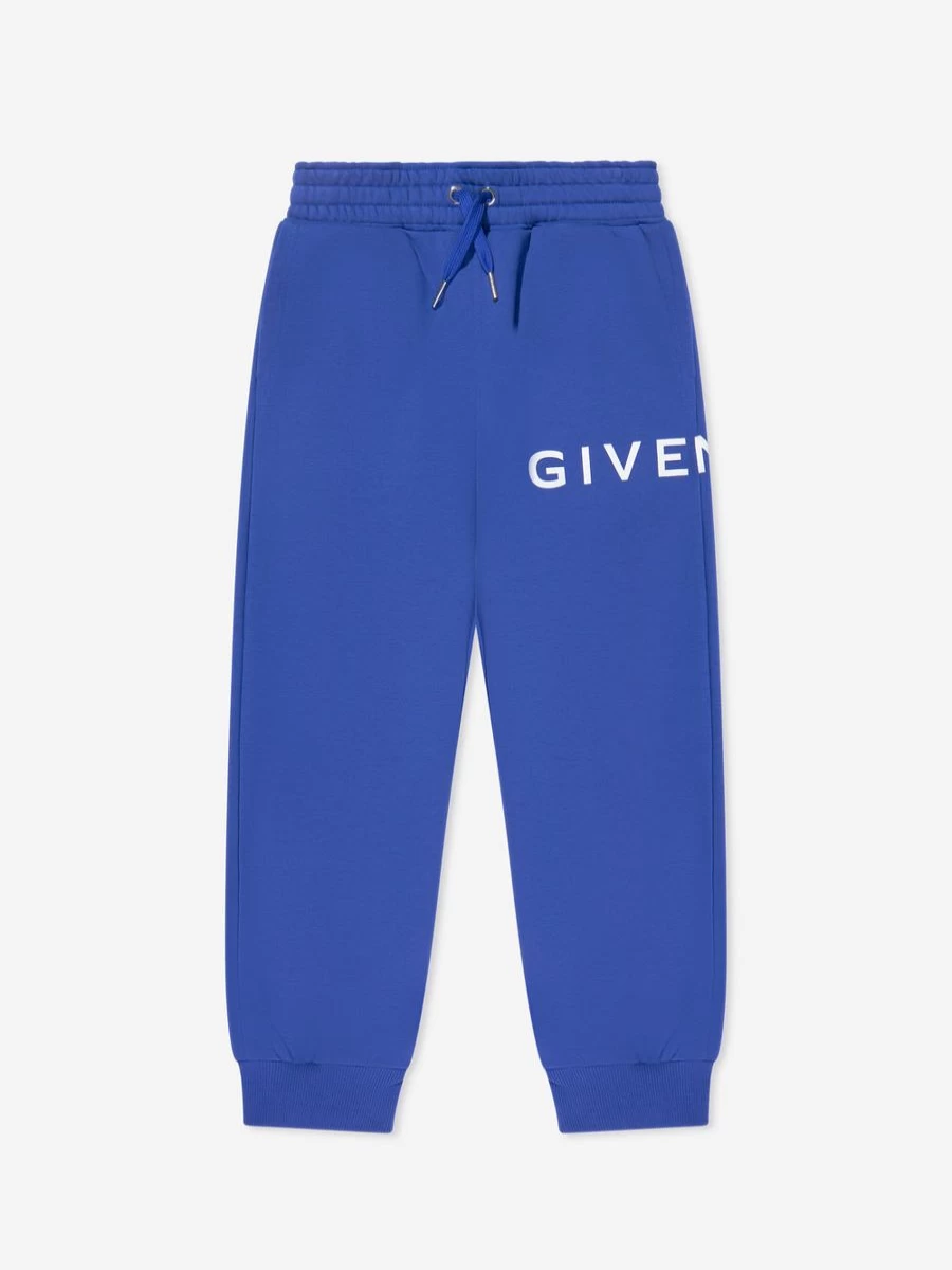 Givenchy Boys Blue Logo Print Joggers - Stylish Casual Pants for Kids