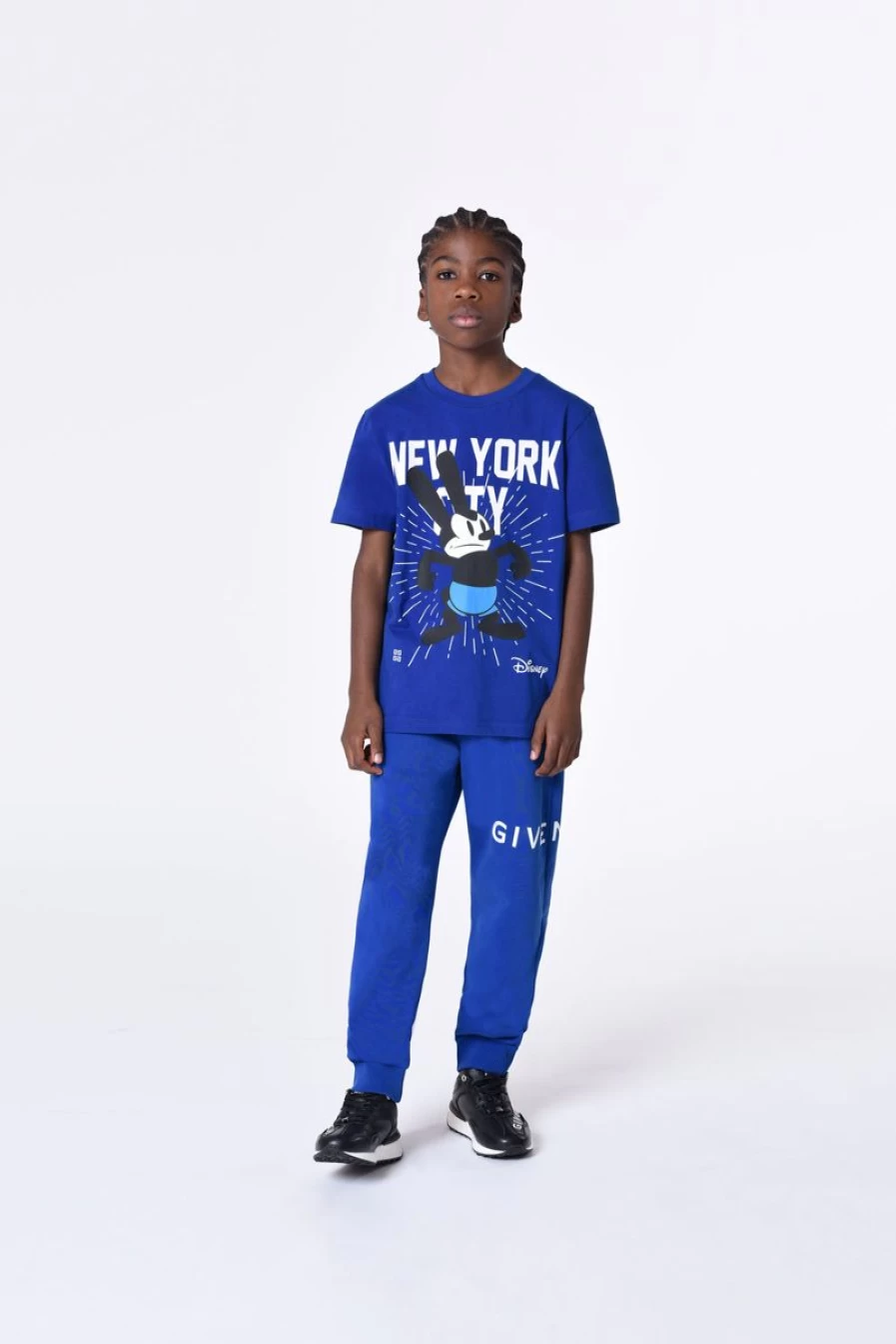 Givenchy Boys Blue Logo Print Joggers - Stylish Casual Pants for Kids