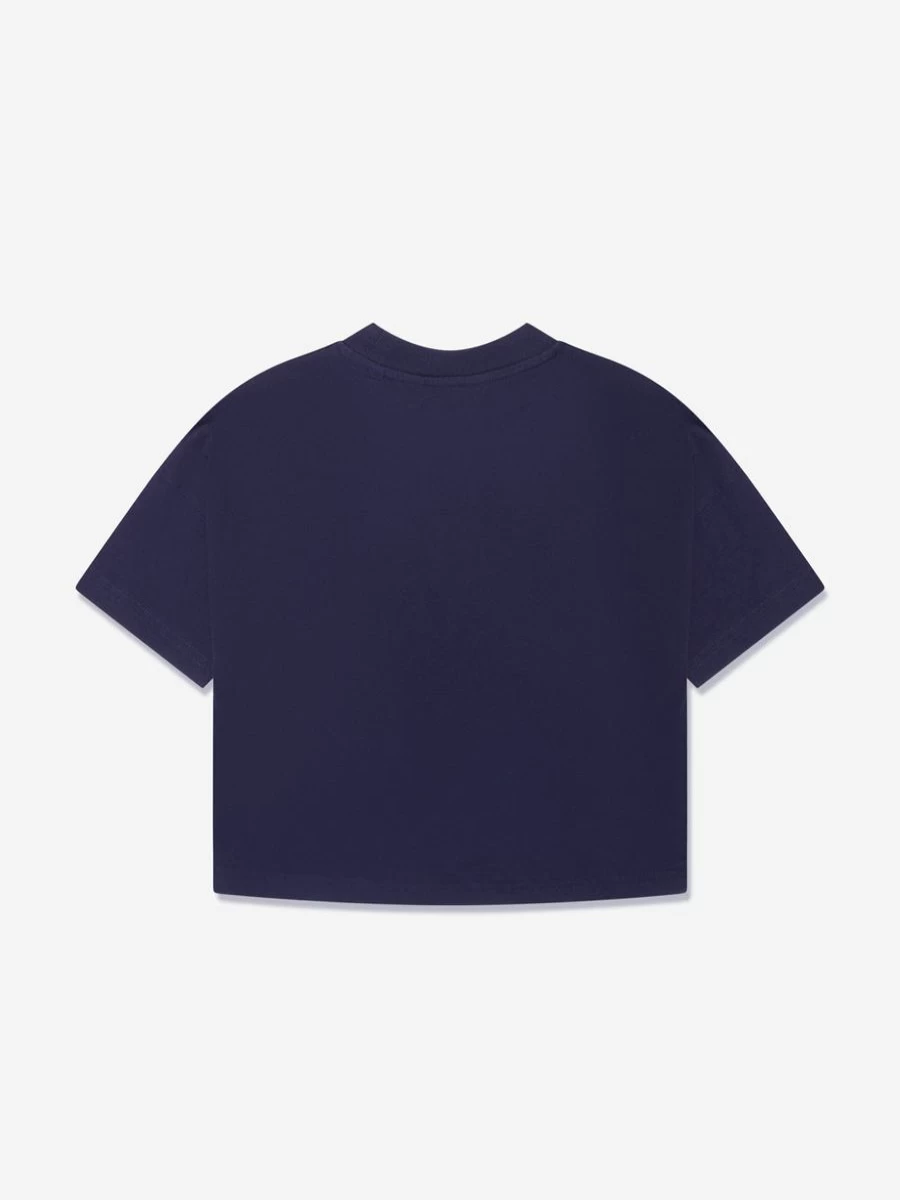 Palm Angels Boys Astro Bear Graphic Oversized Navy T-Shirt