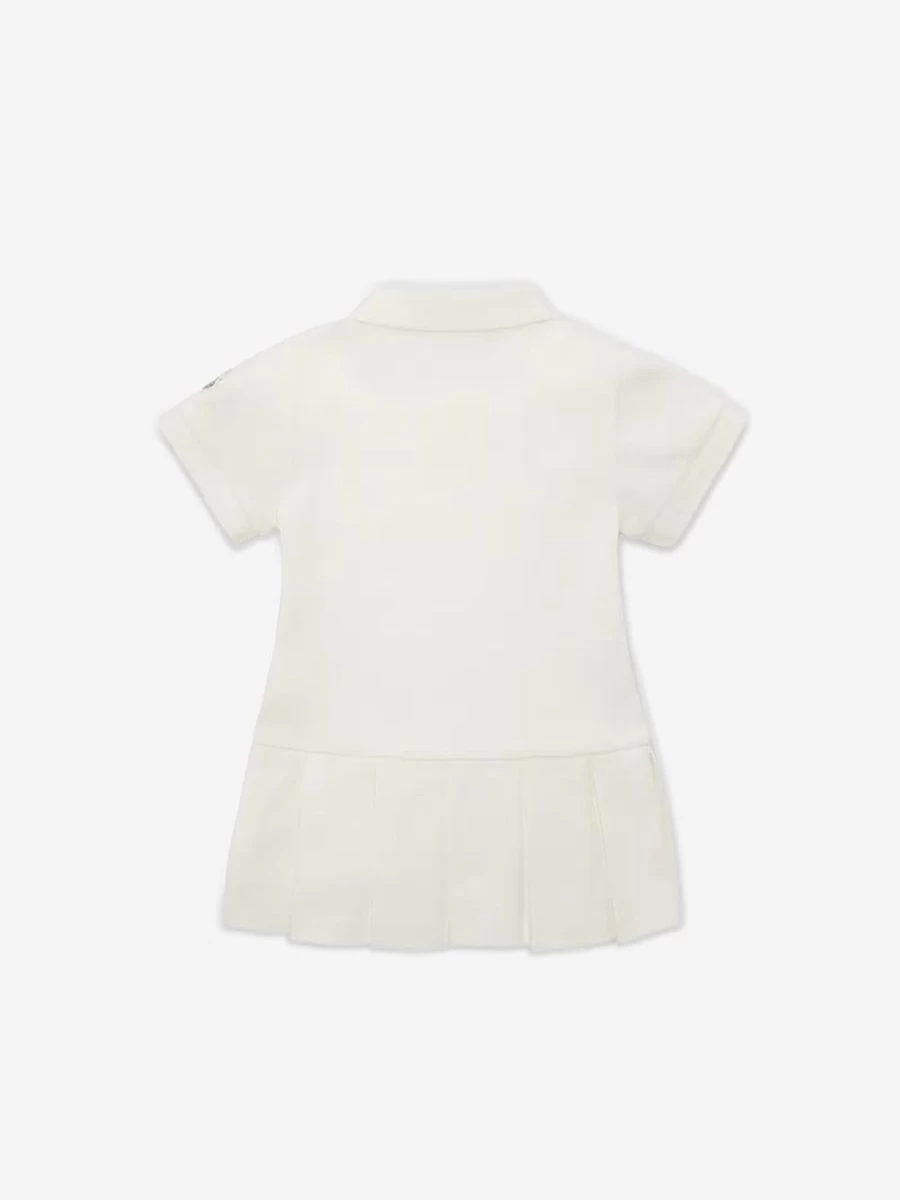 Moncler Enfant Baby Girls White Polo Dress - Premium Branded Outfit