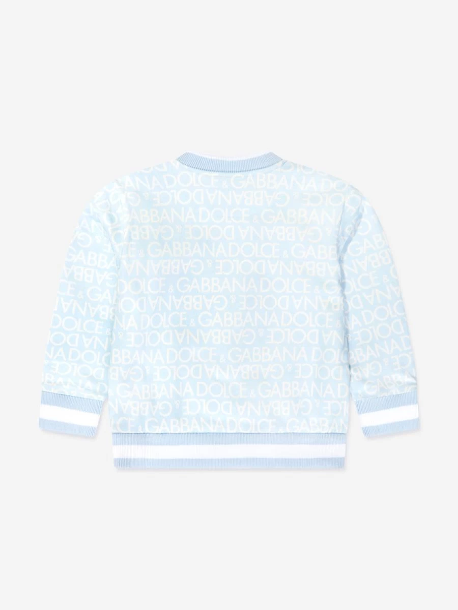 Dolce & Gabbana Kids Baby Boys Blue Leopard Print Sweatshirt