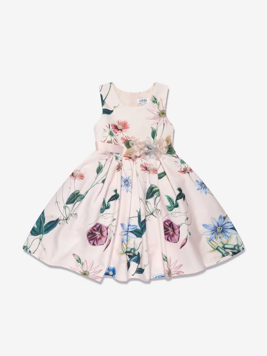 iAMe Teen Girls Floral Print Pink A-Line Dress - Childsplay Clothing