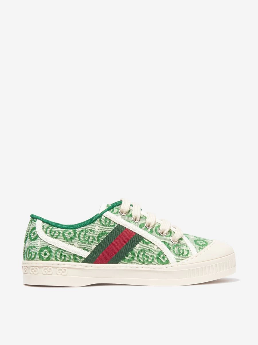 Gucci Kids Boys Green Tennis Trainers for Children - Sporty Sneakers for Active Boys