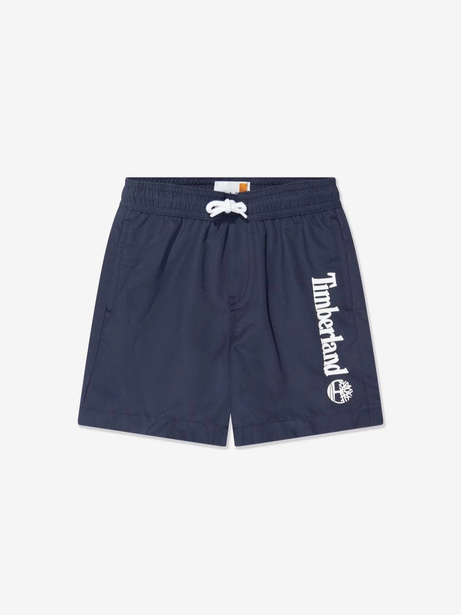 Timberland Teen Boys Navy Logo Swim Shorts for Active Water Sports