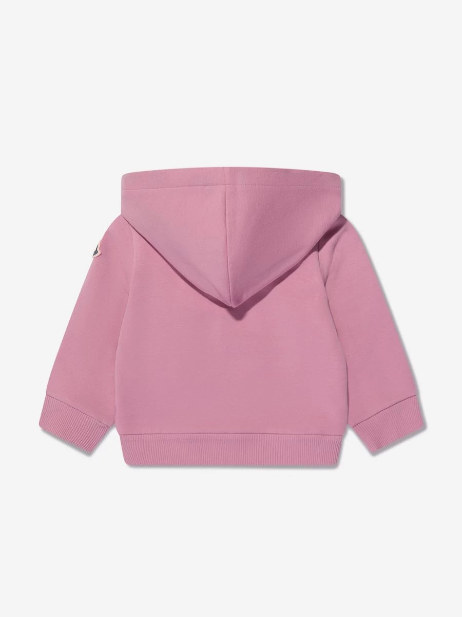 Moncler Enfant Baby Girls Pink Logo Zip Up Hooded Jacket