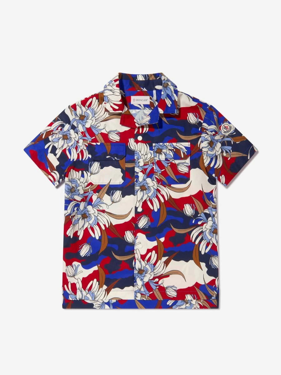Moncler Enfant Teen Boys Multicolor Short Sleeve Shirt - Stylish & Comfortable Casual Wear