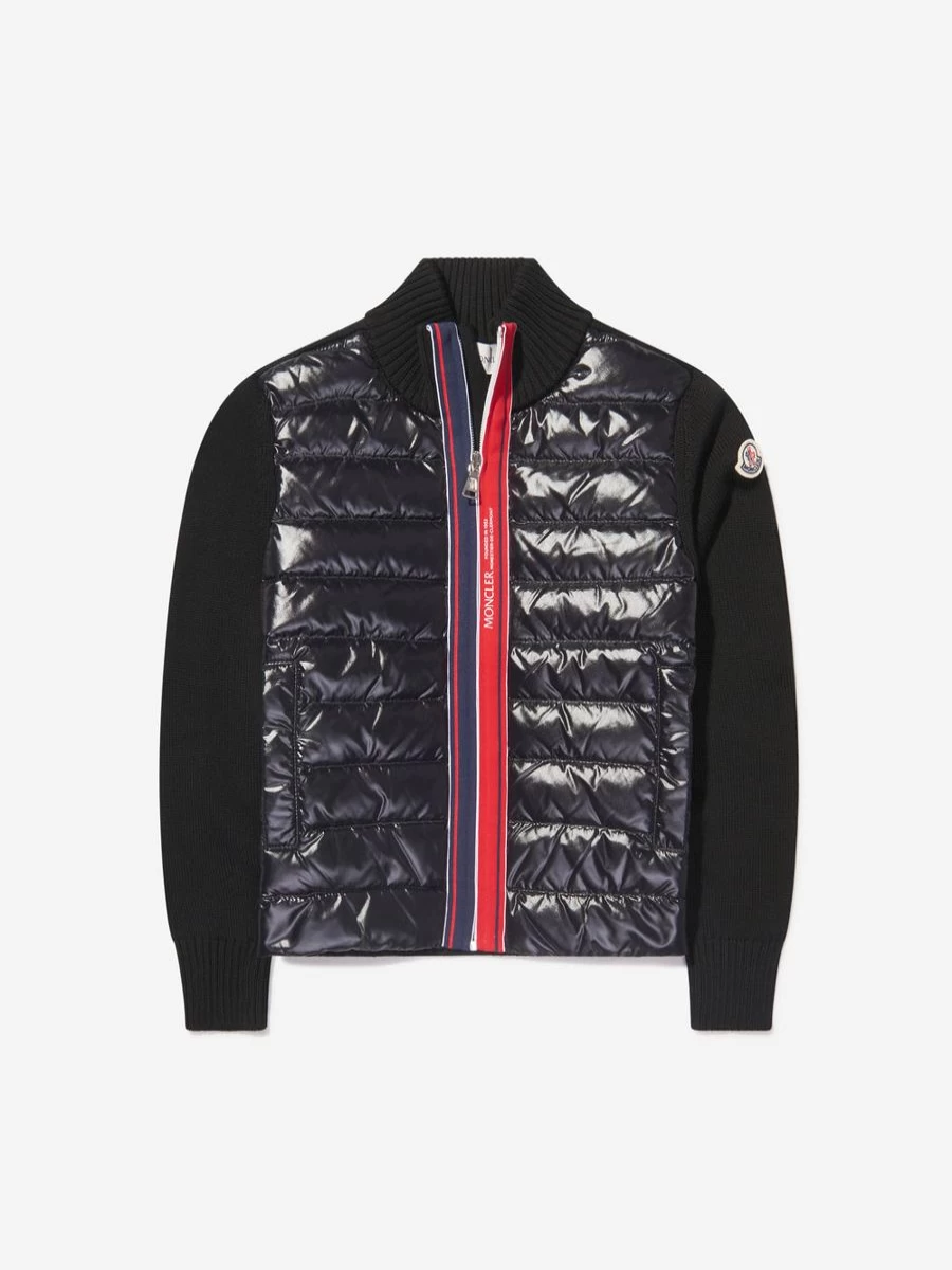 Moncler Enfant Boys' Knitted Padded Down Cardigan Coat