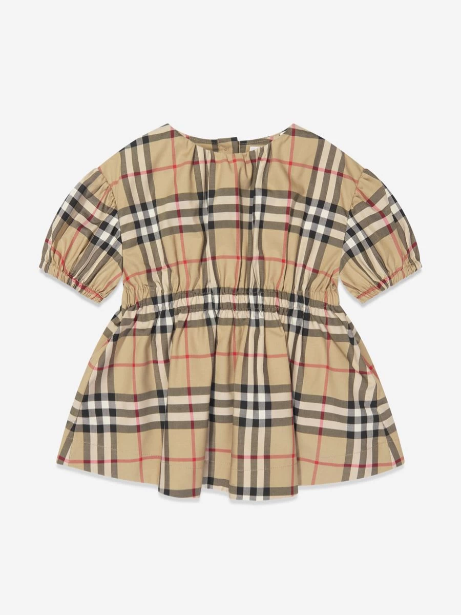 Burberry Kids Baby Girls Shelley Check Dress in Archive Beige