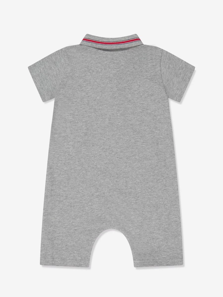 Moncler Enfant Baby Boys Grey Polo Romper - Stylish & Comfortable Outfit