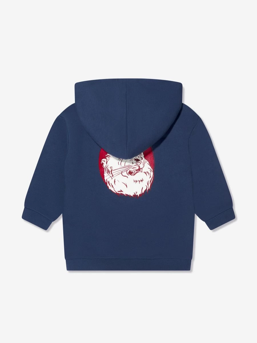 Gucci Kids Baby Boys Blue Lion Hooded Sweatshirt