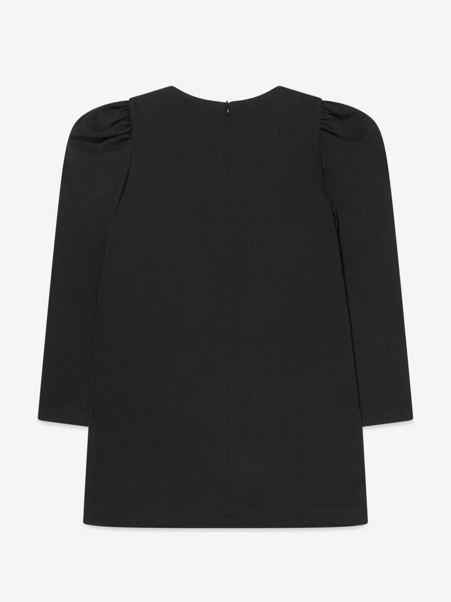 Moschino Kids Black Hearts Logo Dress for Teen Girls