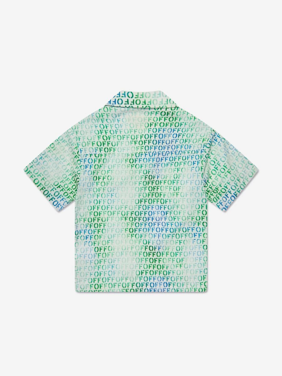 Off-White Boys Multicolor Stamp Print Shirt