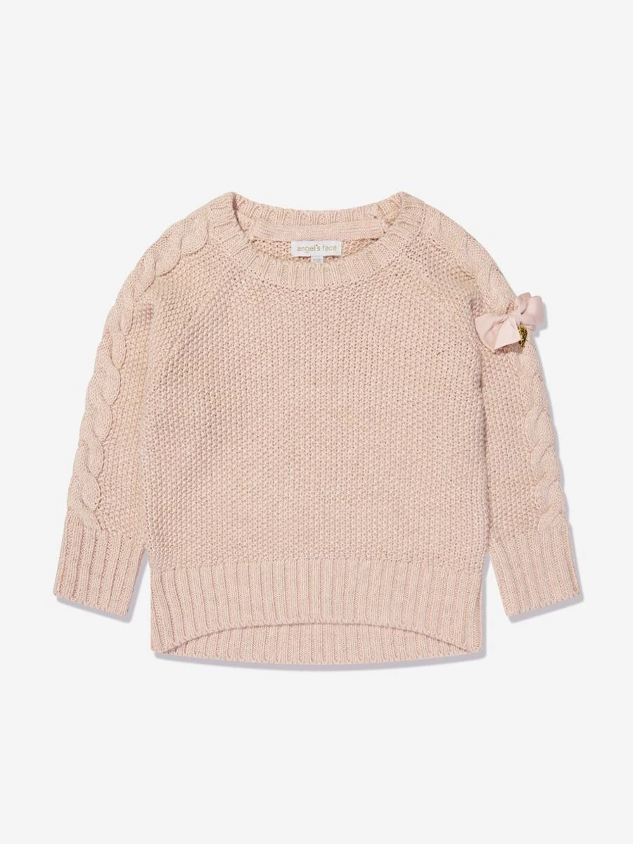 Angels Face Girls Macy Chunky Knit Pink Jumper Sweater