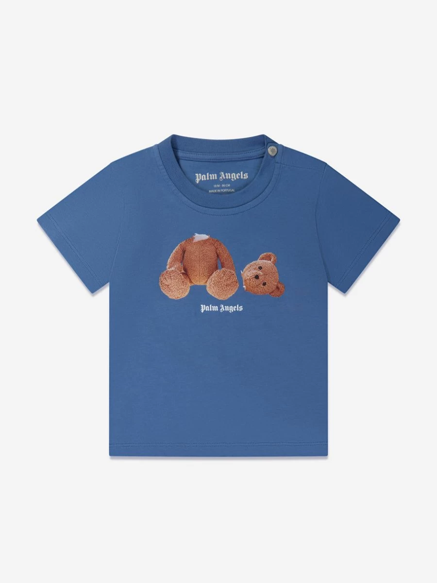 Palm Angels Baby Boys Blue Bear Graphic T-Shirt
