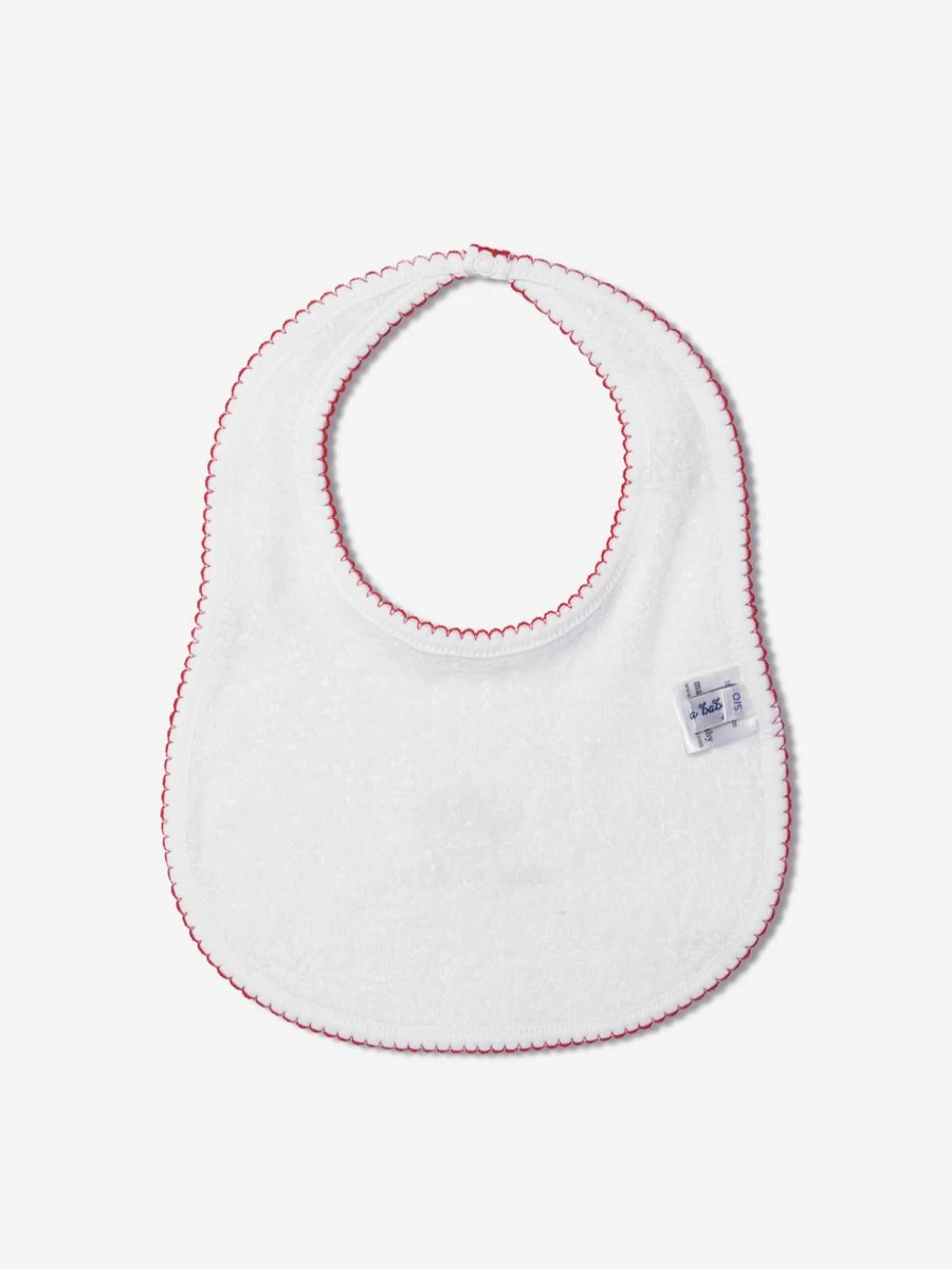Magnolia Baby Santa Claus Embroidered Christmas Hat for Infants - White Winter Newborn Beanie with Winking Santa Design