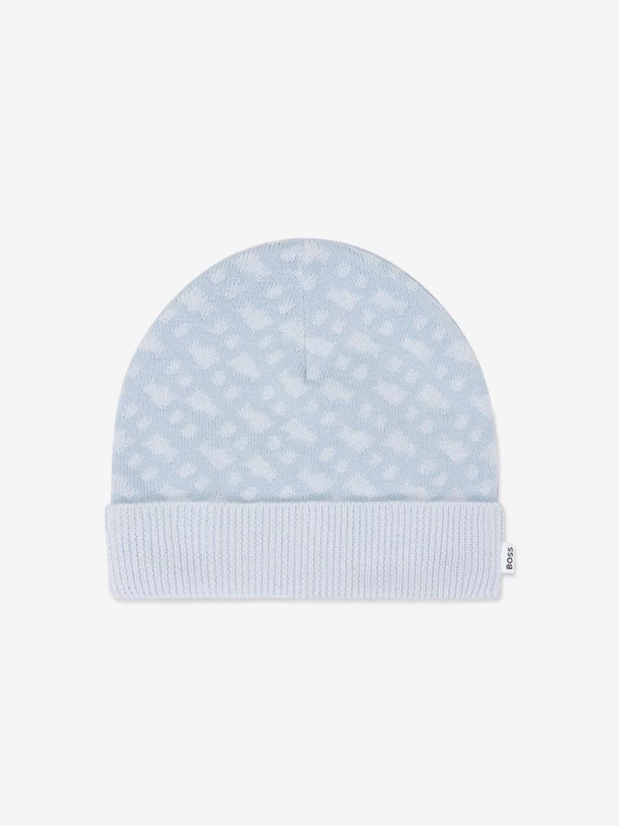 BOSS Baby Boys Blue Hat & Slipper Socks Gift Set - Newborn Winter Essentials