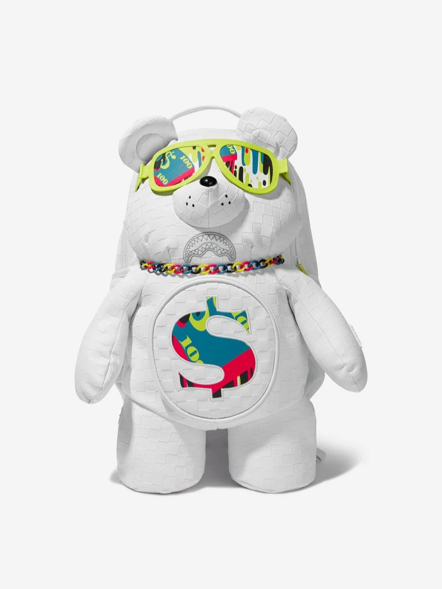 Sprayground Boys Shark Trip Money Bear Backpack - Grey Cool School Bag