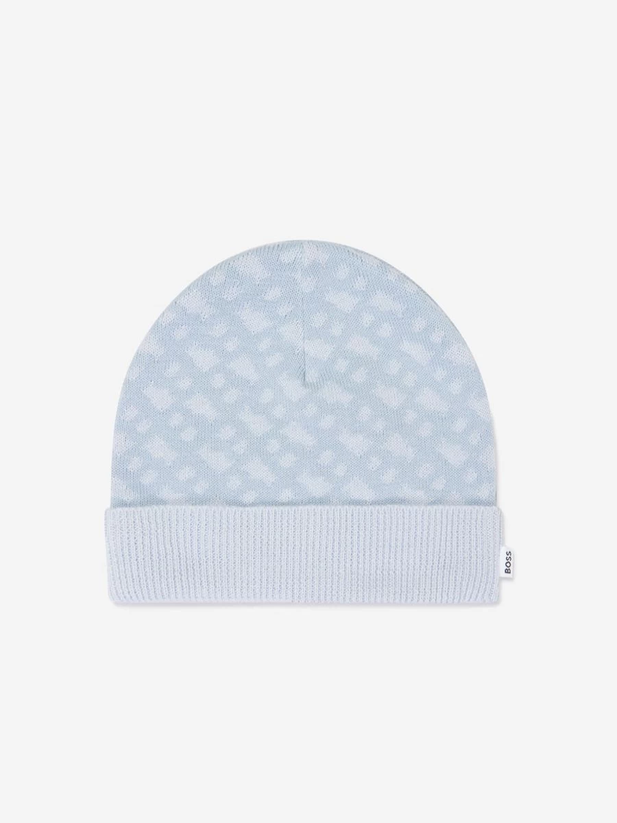 BOSS Baby Boys Blue Hat & Slipper Socks Gift Set - Premium Newborn Winter Accessories