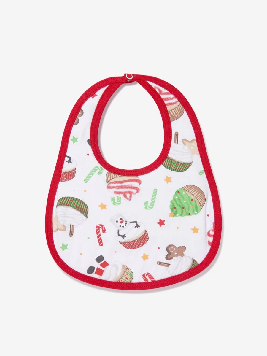 Magnolia Baby White Festive Cupcakes Bib for Newborns and Infants
