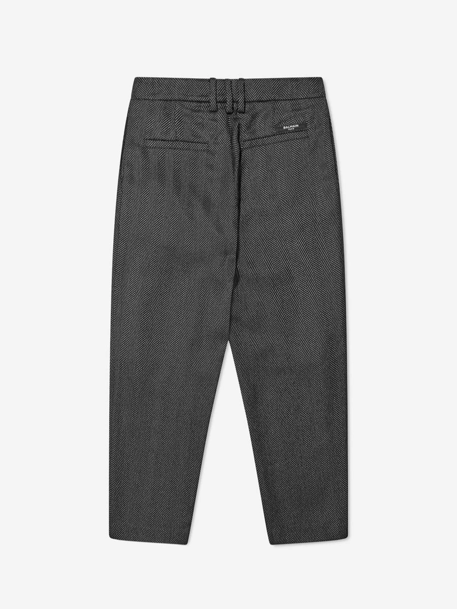Balmain Boys Black Suit Pants for Formal Wear