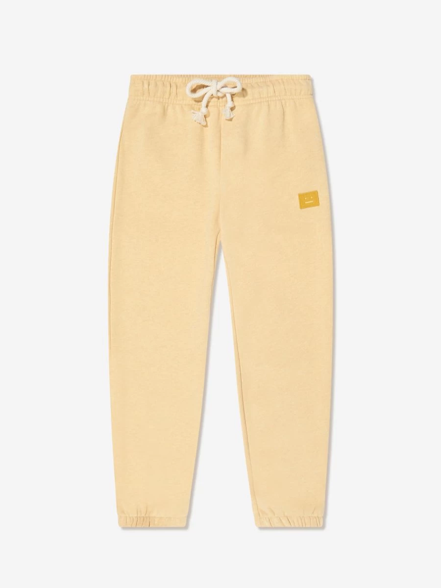 Acne Studios Boys' Yellow Kids Face Patch Joggers Pants