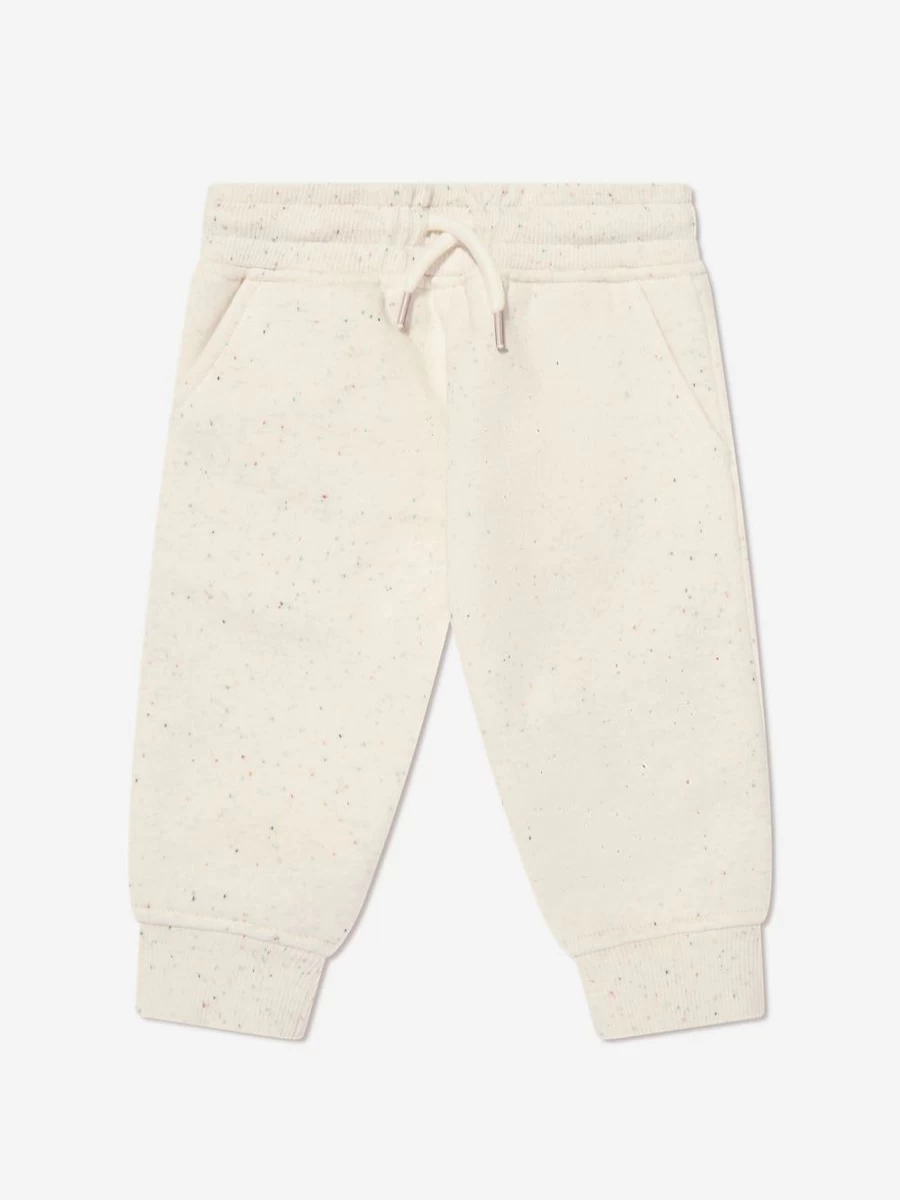 KENZO KIDS Baby Girls Beige Logo Joggers - Stylish Comfort for Toddlers