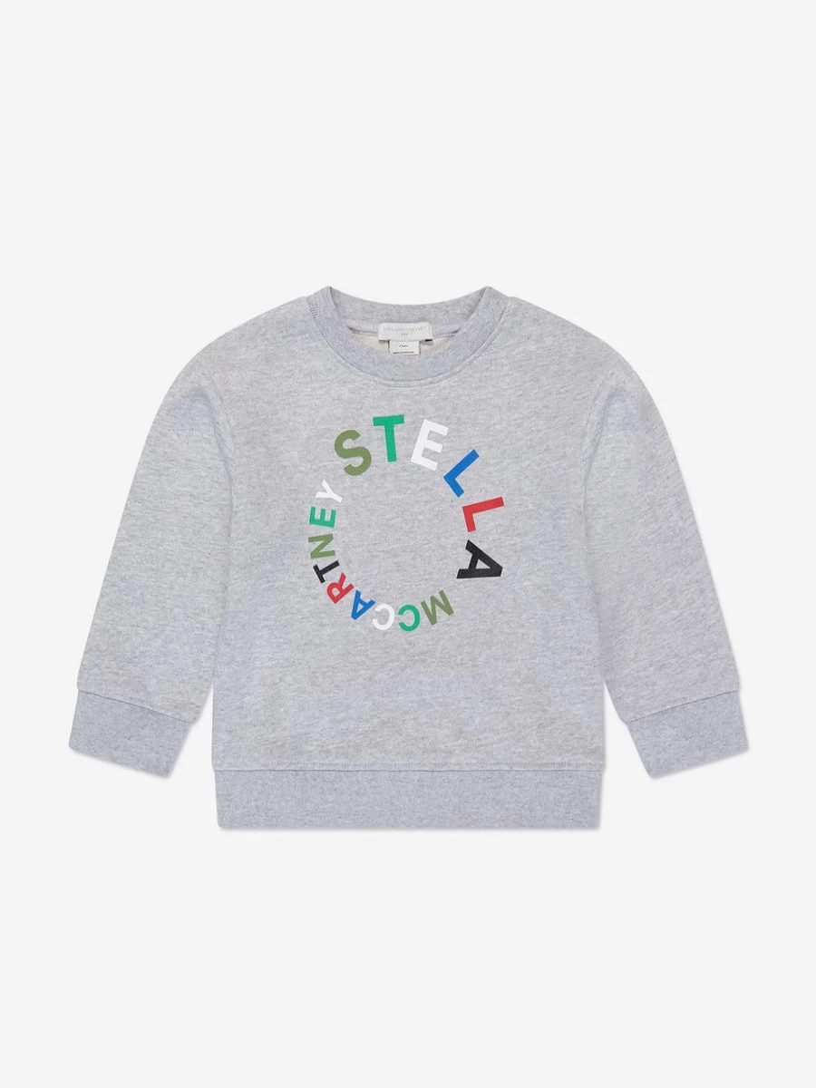 Stella McCartney Kids Grey Logo Sweatshirt for Teens - Stylish Casual Pullover