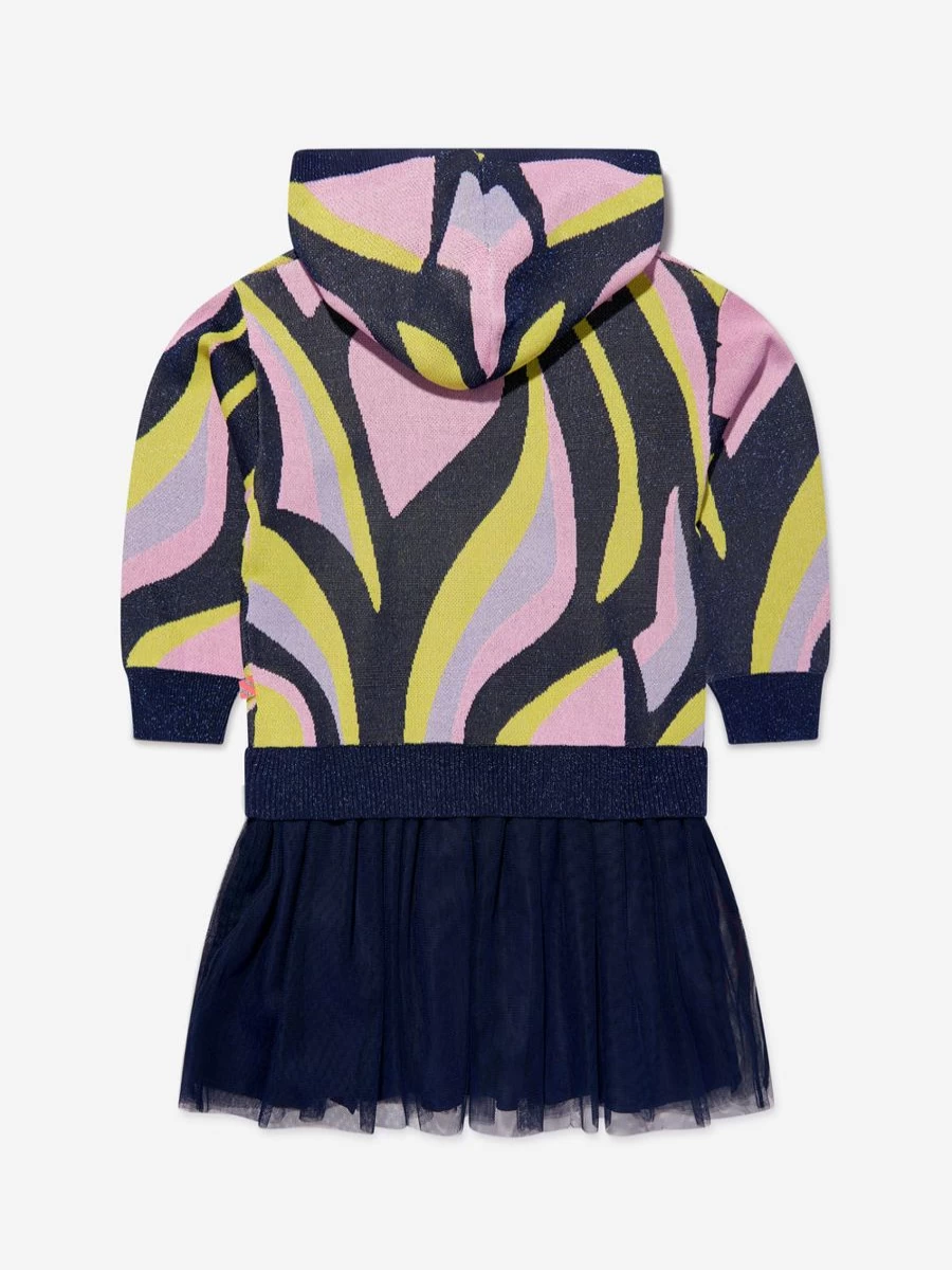"Billieblush Girls' Lilac Hooded Bi-Material Dress – Stylish & Comfortable"