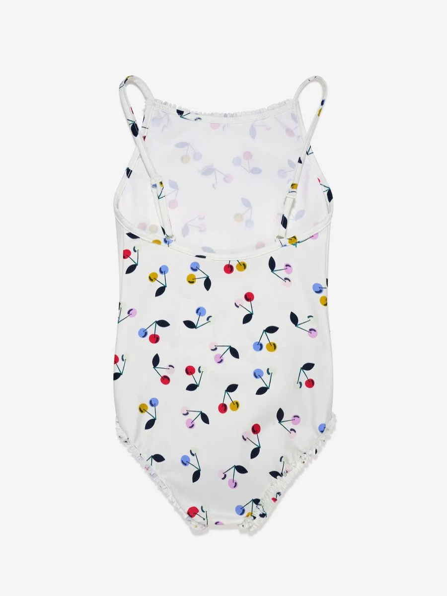 Bonpoint Teen Girls White Swimming Costume – Elegant One-Piece Bathing Suit