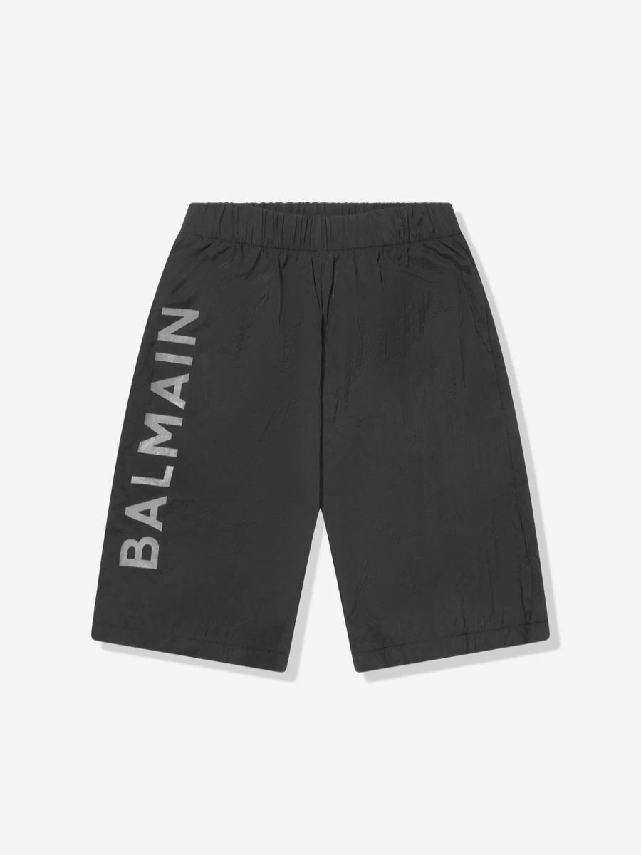 Balmain Boys' Black Logo Swim Shorts for Kids