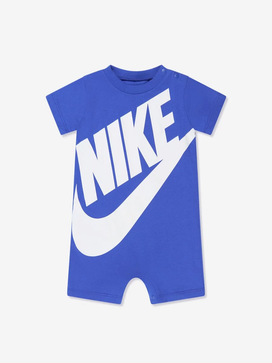 Nike Baby Boys Futura Romper - Blue Casual Outfit for Toddlers