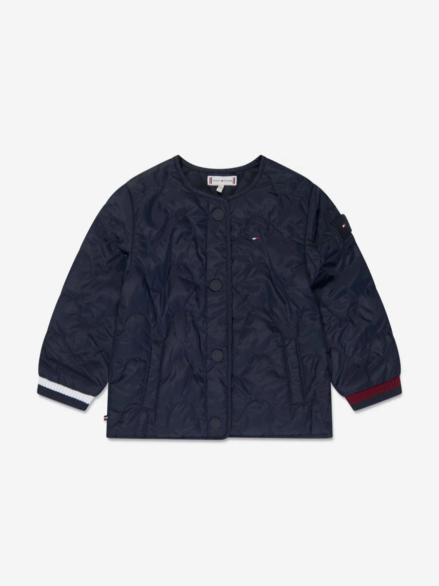 Tommy Hilfiger Boys Navy Global Stripe Jacket for Baby
