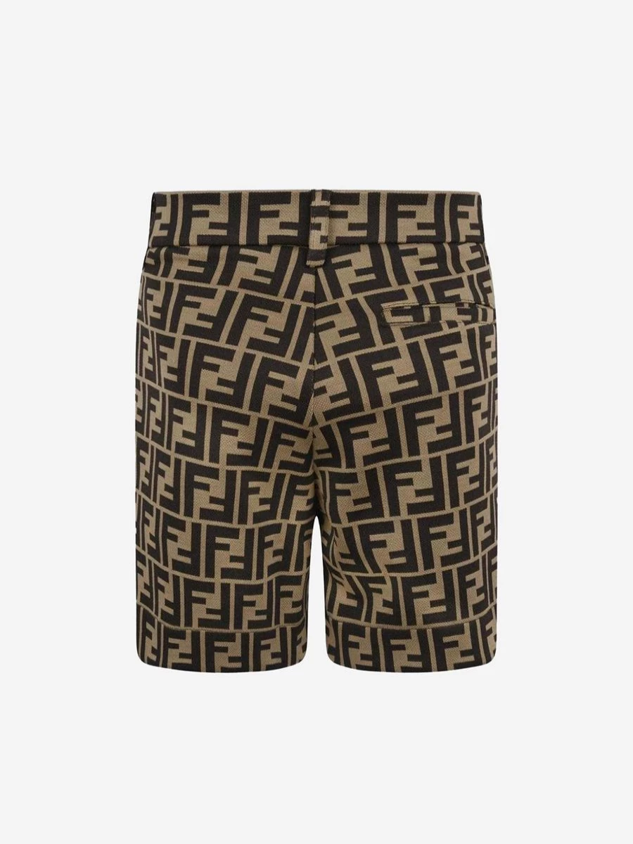 Fendi Kids Boys Brown FF Logo Trousers | Stylish Designer Pants for Toddlers