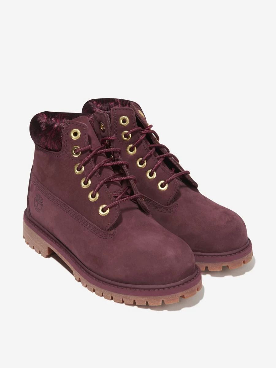 Timberland Teen Girls Premium Nubuck 6 Inch Boots for Comfort and Durability