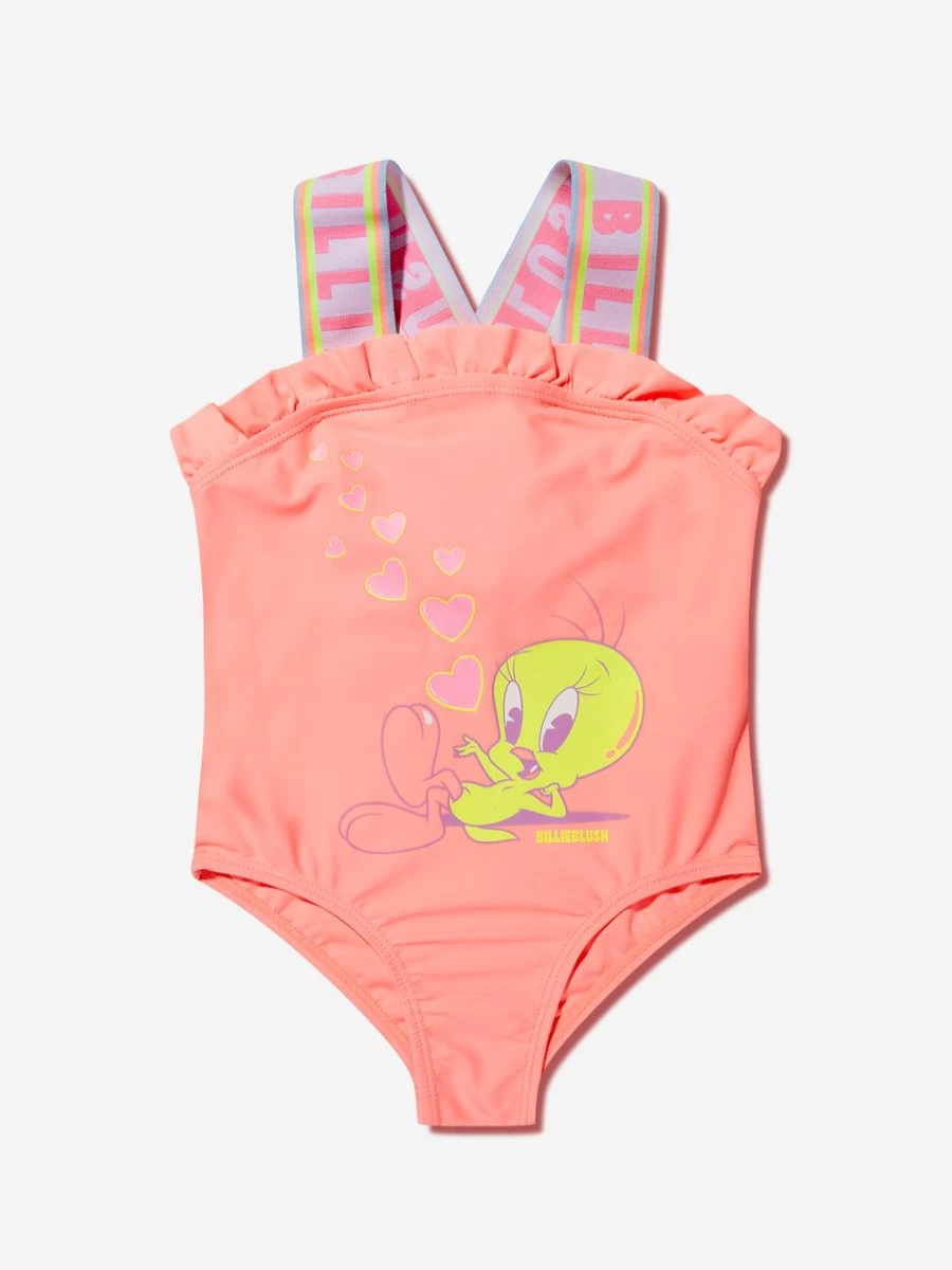 "Billieblush Teen Girls Tweety Bird Apricot Swimming Costume"