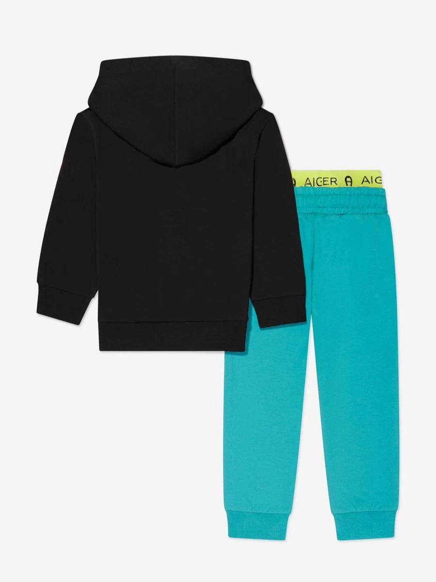 Aigner Boys' Black Logo Tracksuit - Stylish Athletic Set for Kids